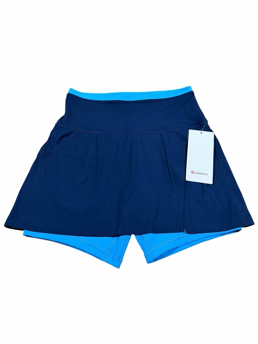 NWT Lululemon Align Super High-Rise Side-Slit Skirt Trim Club Blue/Ocean Wave 10